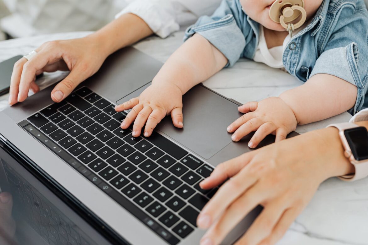 a person using a laptop